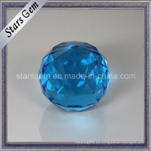 Bola de cristal grande de la decoración de las bolas de la aguamarina del tamaño grande
